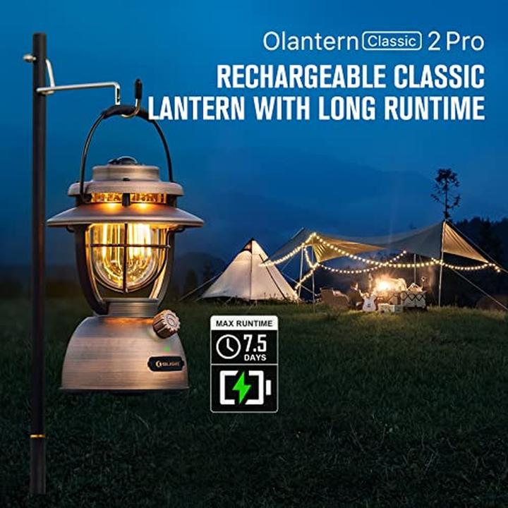 Image du produit Olight Retro-Campinglaterne mit dimmbarem Licht, USB-Netzteil, wasserdicht für Garten und Notfall