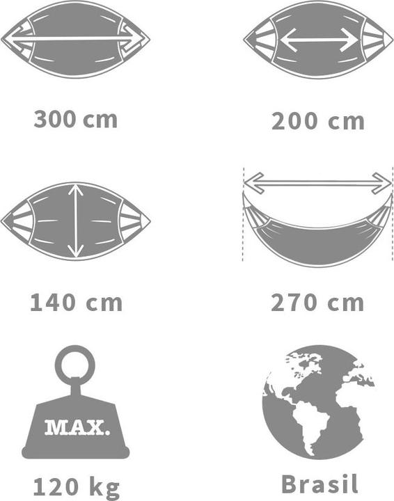 Actual product image Amalyssa Single Hammock in organic cotton Carnaval Curaçao (120 kg)