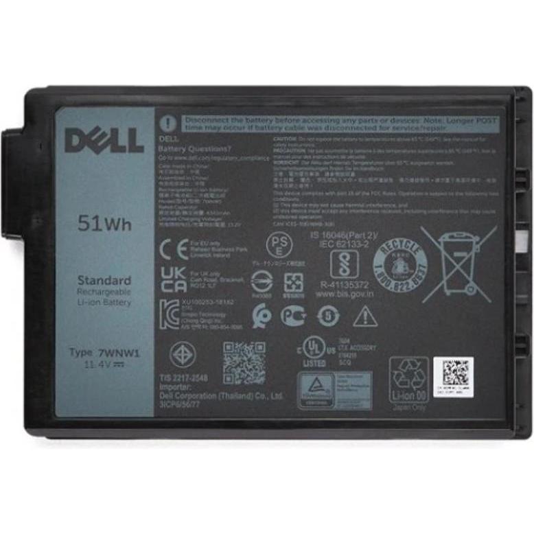 Dell 51WHR, 3 Cell battery (3 Zellen, 4580 mAh), Notebook Akku