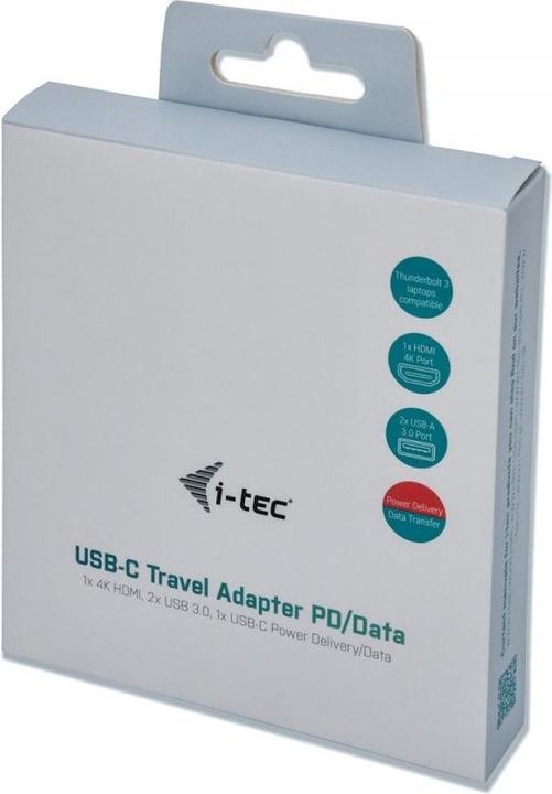 Produktbild i-tec USB C HDMI Travel Adapter PD/Data (USB-C, 4 Ports)
