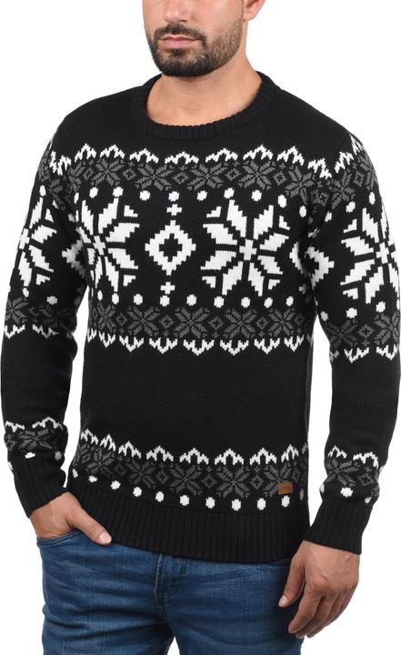 Actual product image Solid Norwig Men's Jumper Chunky Knit Pullover With Crew Neck (M)