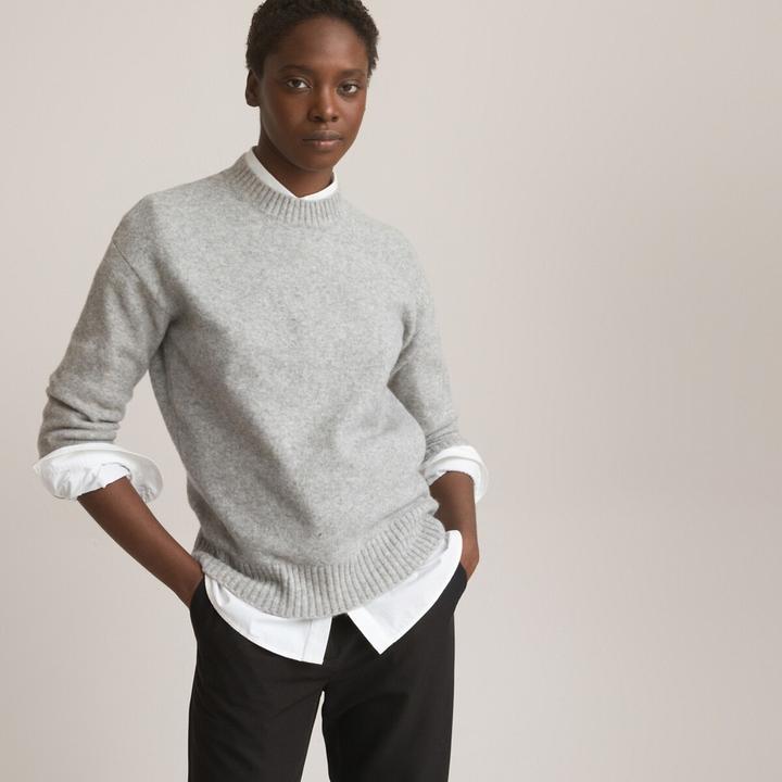 Produktbild La Redoute Collections Pullover mit rundem Ausschnitt (L)