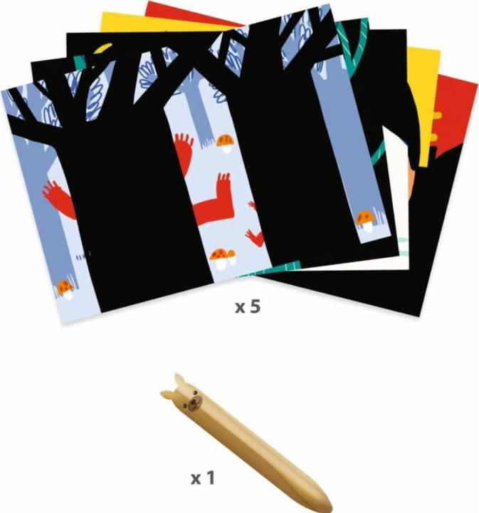 Actual product image Djeco Scratch pictures animals discover