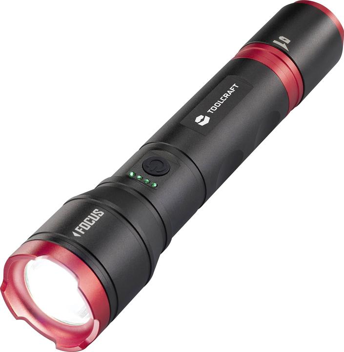 Actual product image Toolcraft Handlampe verstellbar, Einstellbare Punktgrösse, mit Stroboskopmodus (21.40 cm, 1200 lm)