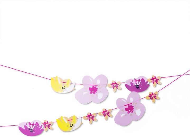 Produktbild Rico Design Girlande Blumen 2 m, Rosa