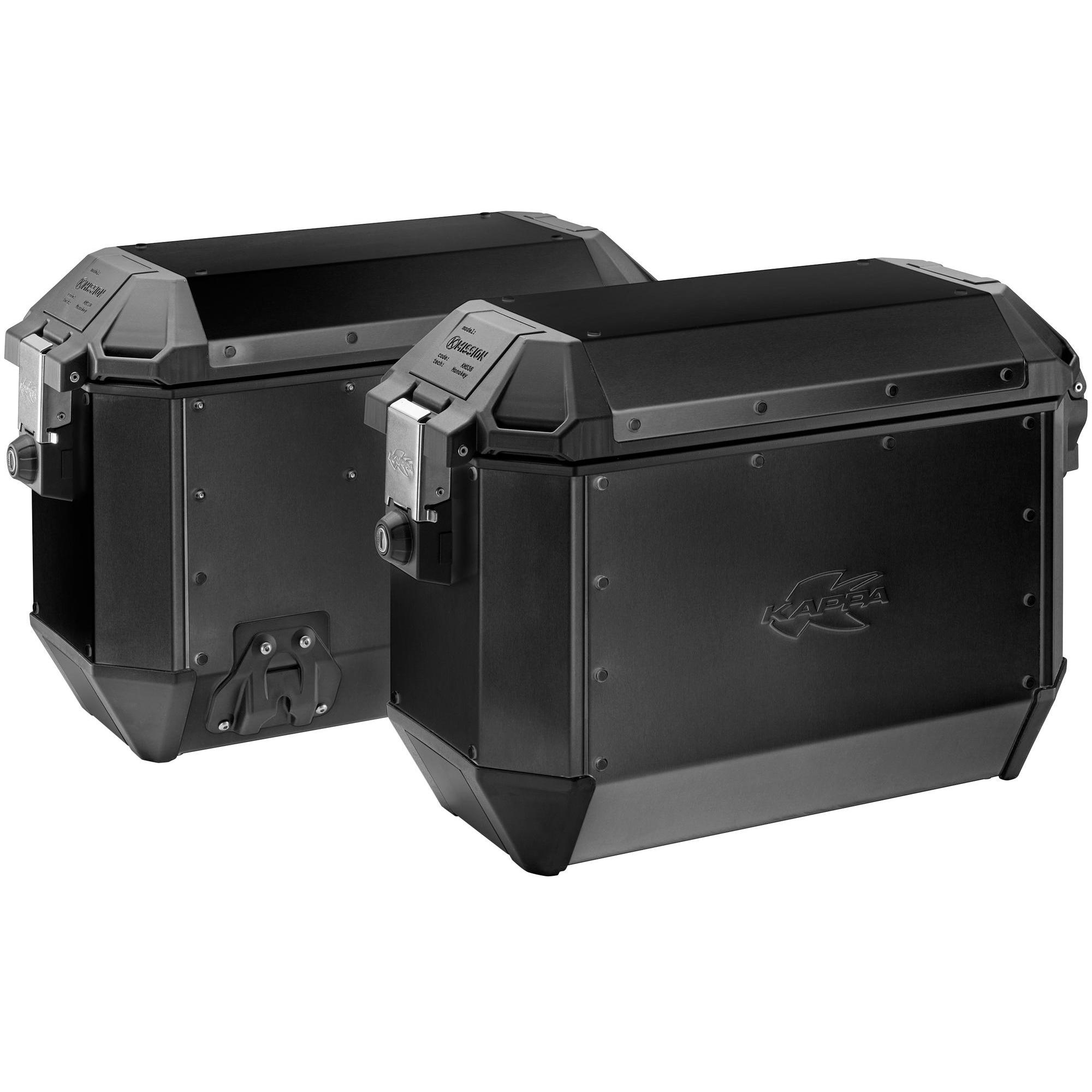 Kappa, Bagaglio moto, KMS36B K.MISSION Alu-Seitenkoffer schwarz 36 Liter (36 l)