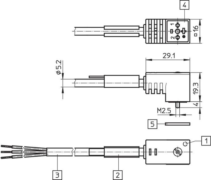 Image du produit Festo Câble de prise de courant (5 m)