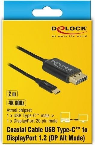 Produktbild Delock DisplayPort — USB Typ C (2 m, USB Typ C, DisplayPort)