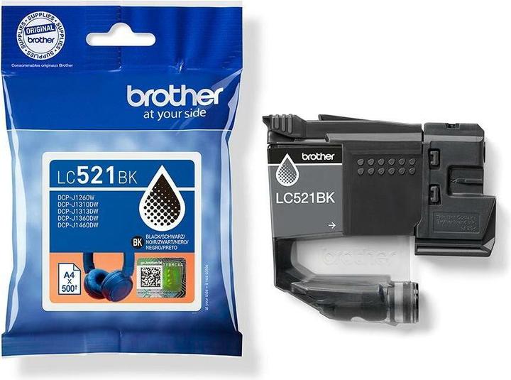 Actual product image Brother LC521BK Genuine Ink Cartridge - Black (FC)