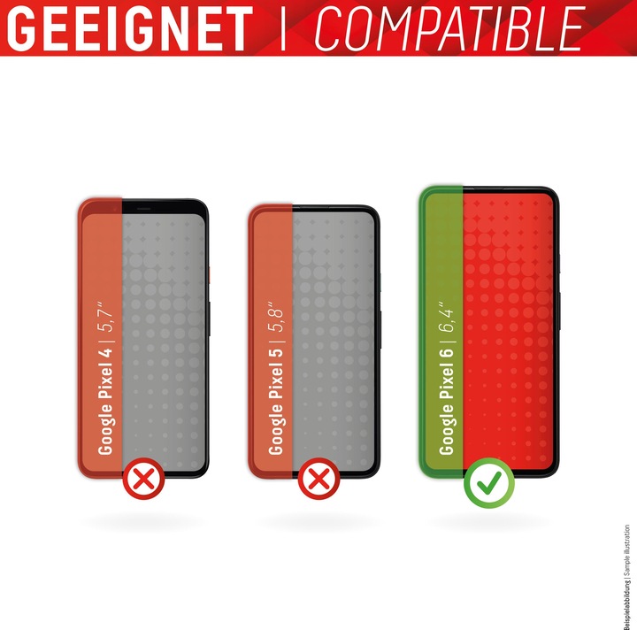 Actual product image Displex Real Glass, 2D Panzerglas (1 Piece, Google Pixel 6a)