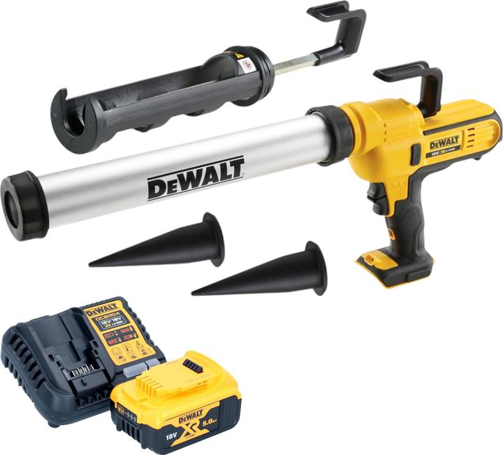 Image du produit DeWalt DCE 581 P1K Pistolet à cartouche sans fil 18 V 310 ml + 1x batterie 5,0 Ah + chargeur + coffret