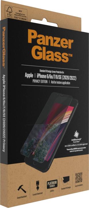 Produktbild PanzerGlass Privacy (1 Stück, Apple iPhone SE, Apple iPhone 6s, Apple iPhone 6, Apple iPhone 8, Apple iPhone 7)