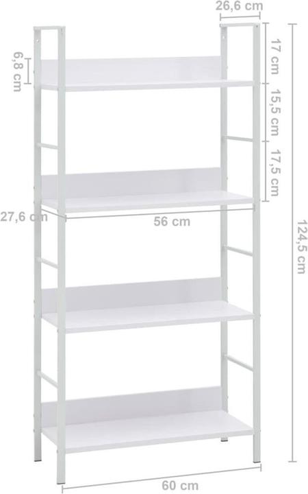 Produktbild vidaXL Standregal (27.60 x 27.60 x 124.50 cm)