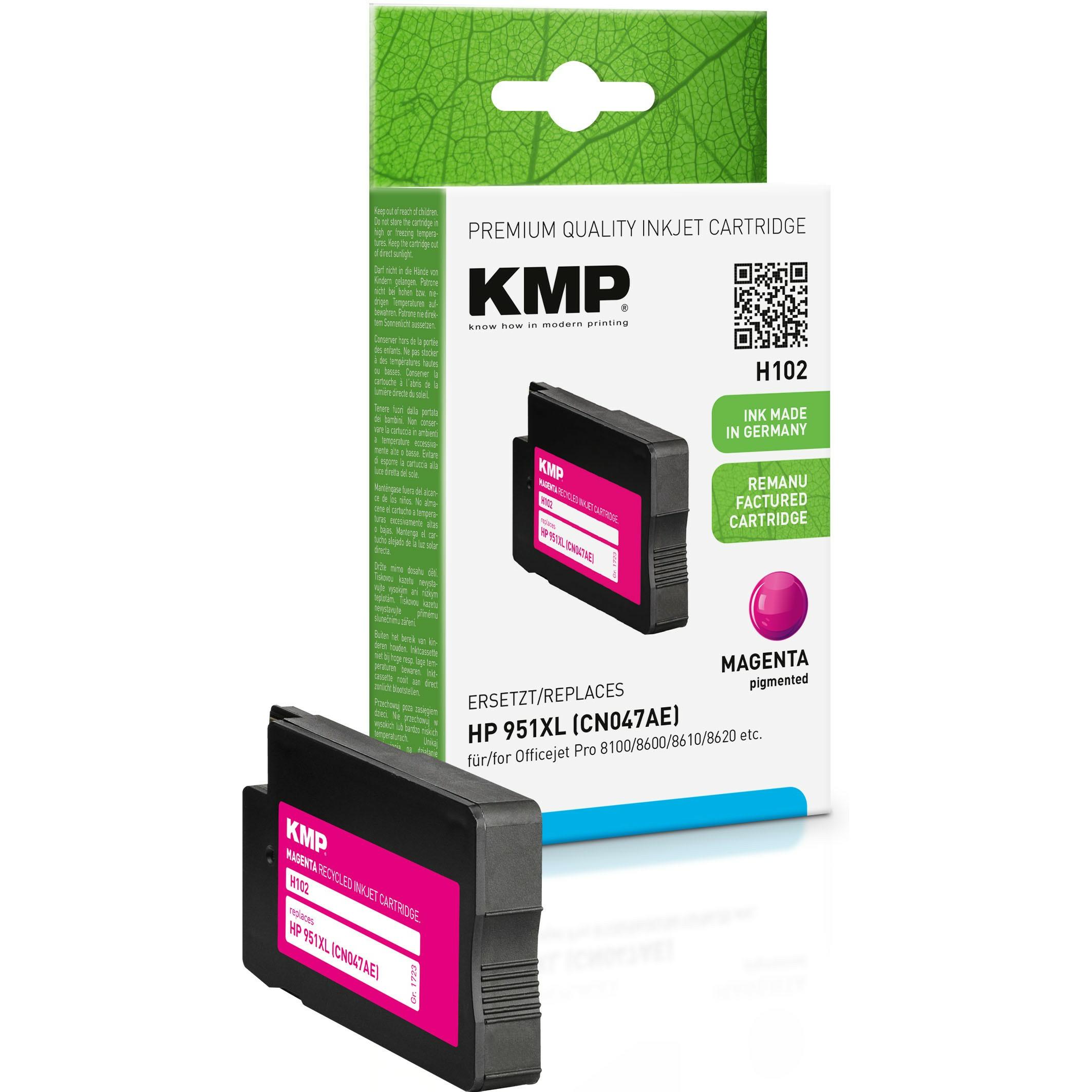 KMP, Druckerpatrone, Tinte ersetzt HP951XL (CN047AE) (M)