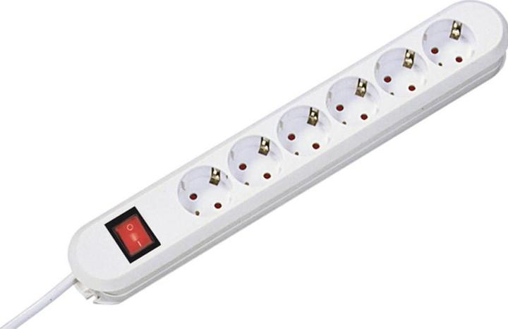 Image du produit Bachmann Multiprise 6x 500cm interrupteur 381.252K (19.07.1329) (6x, CEE 7/3, 5 m)