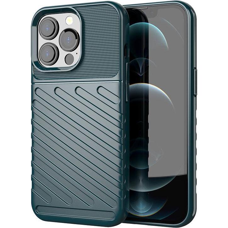 Thumbnail - Hurtel Thunder Case Flexible Tough Rugged Cover TPU Case for iPhone 13 Pro green (Apple iPhone 13 Pro), Smartphone Hülle...