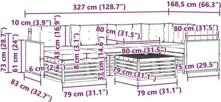 Produktbild vidaXL Outdoor-Sofa