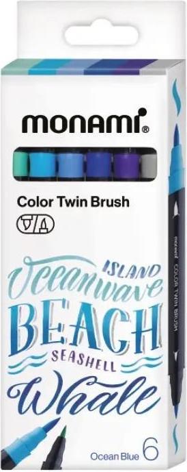Monami Ocean doppelseitige Pinselstifte 6-farbig (6x)