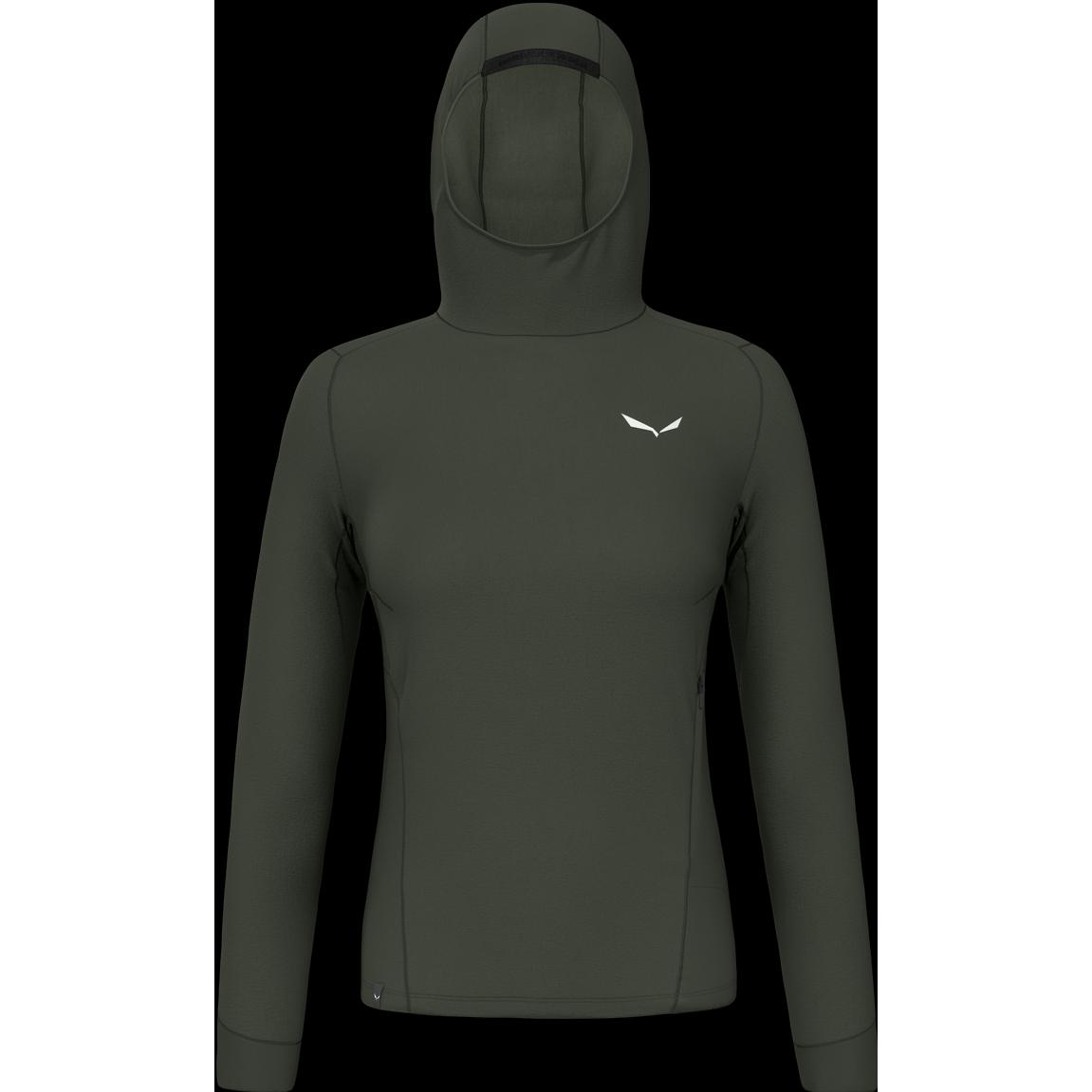 Salewa, Damen, Pullover, Puez Merino Durastretch Kapuzenpulli Da, Grün, (40, 46)