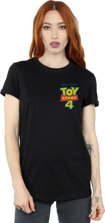 Actual product image Disney Womens/Ladies Toy Story 4 Logo Breast Print Cotton Boyfriend T-Shirt (3XL)