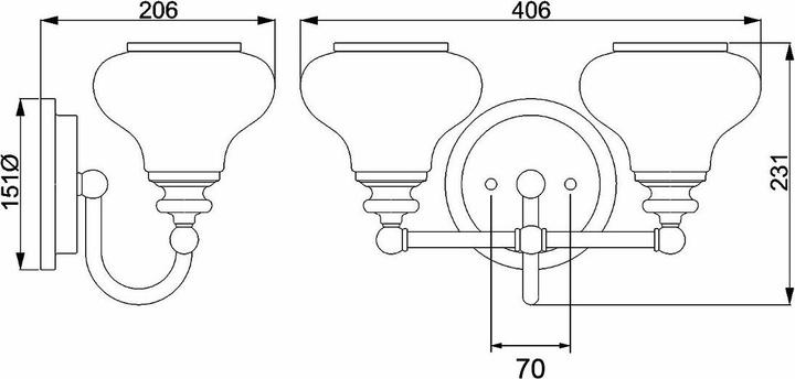 Produktbild Elstead Lighting Ainsley Wandleuchte (G9)