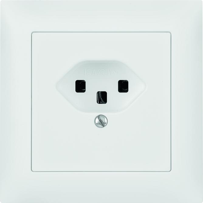 Actual product image Feller Flush mounted socket T23 ws