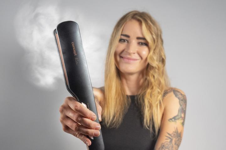 Produktbild Concept VZ6010 Haarstyling-Gerät Glätteisen Dampf Schwarz Bronze 54 W 2 5 m (Dampfglätteisen)
