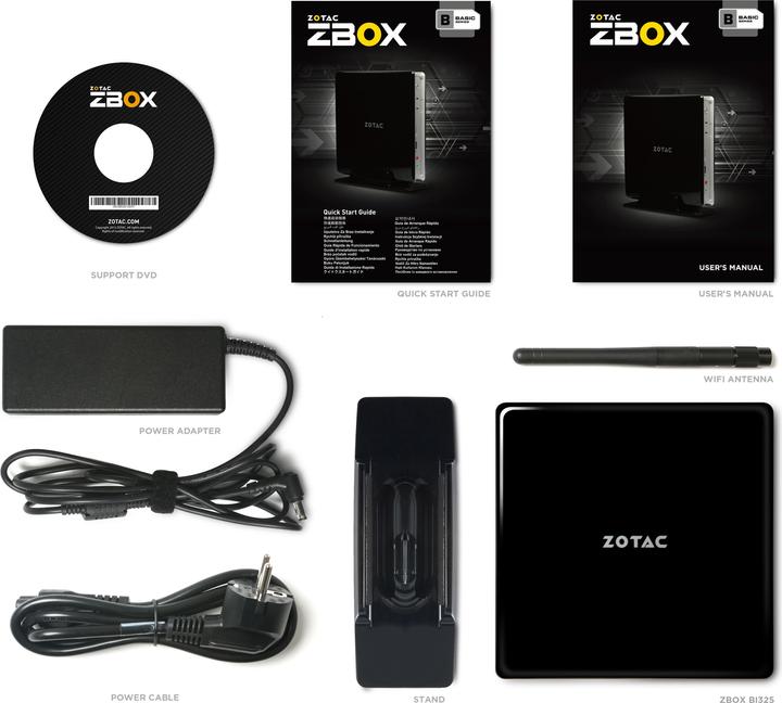 Produktbild Zotac ZBOX BI325 miniPC (Intel Celeron N3160)