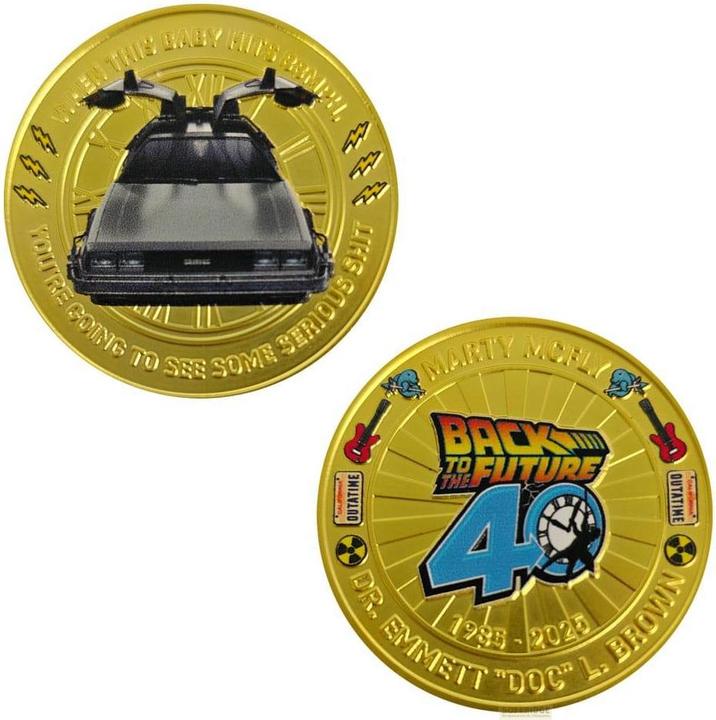 Produktbild Fanattik Zurück in die Zukunft Sammelmünze 40th Anniversary Limited Edition
