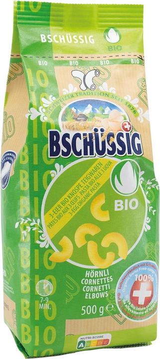 Image du produit Bschüssig Pâtes alimentaires Bio Knospe Hörnli grossier 3oeufs 500 g (510 g)