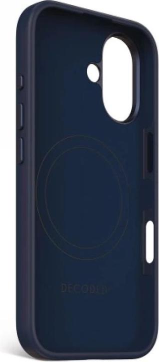 Actual product image Decoded AntiMicrobial Silicone Backcover Case with MagSafe for iPhone 16 - Navy Blue (Apple iPhone 16)