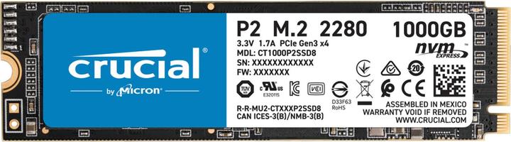 Produktbild Crucial P2 (1000 GB, M.2 2280)