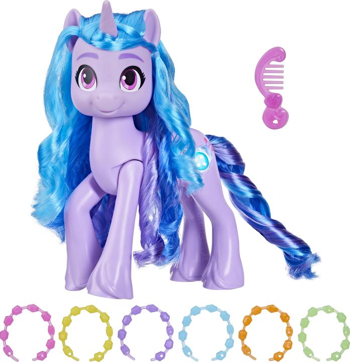 My Little Pony Discover your pony sparkle Sparkle Fun Izzy Moonbow, 20 cm high pony for children, with