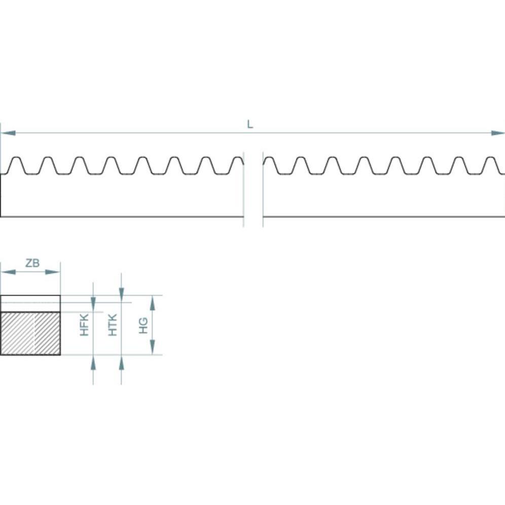 Thumbnail - Reely Polyacetal-Zahnstange Modul-Ty
