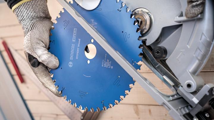 Actual product image Bosch Professional Zubehör Blau Zubehör 2608902136 EXPERT Kreissägeblatt Holz 120 x 1,8/1,2 x 20 mm T40