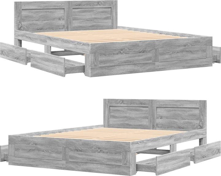 Produktbild VidaXL Bettgestell mit Kopfteil (160 x 200 cm)