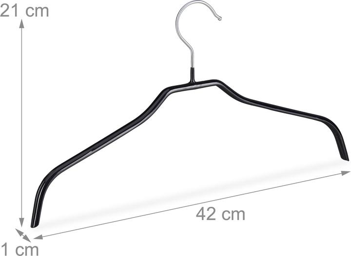 Actual product image Relaxdays Non-Slip Coat Hanger Set (50x)