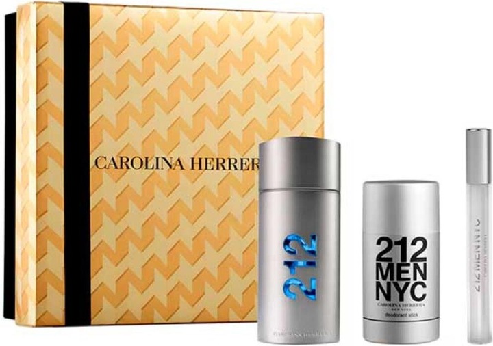 Actual product image Carolina Herrera C.h. 212 Men Edt Spray 100 Ml Sets (Body lotion, 100 ml)