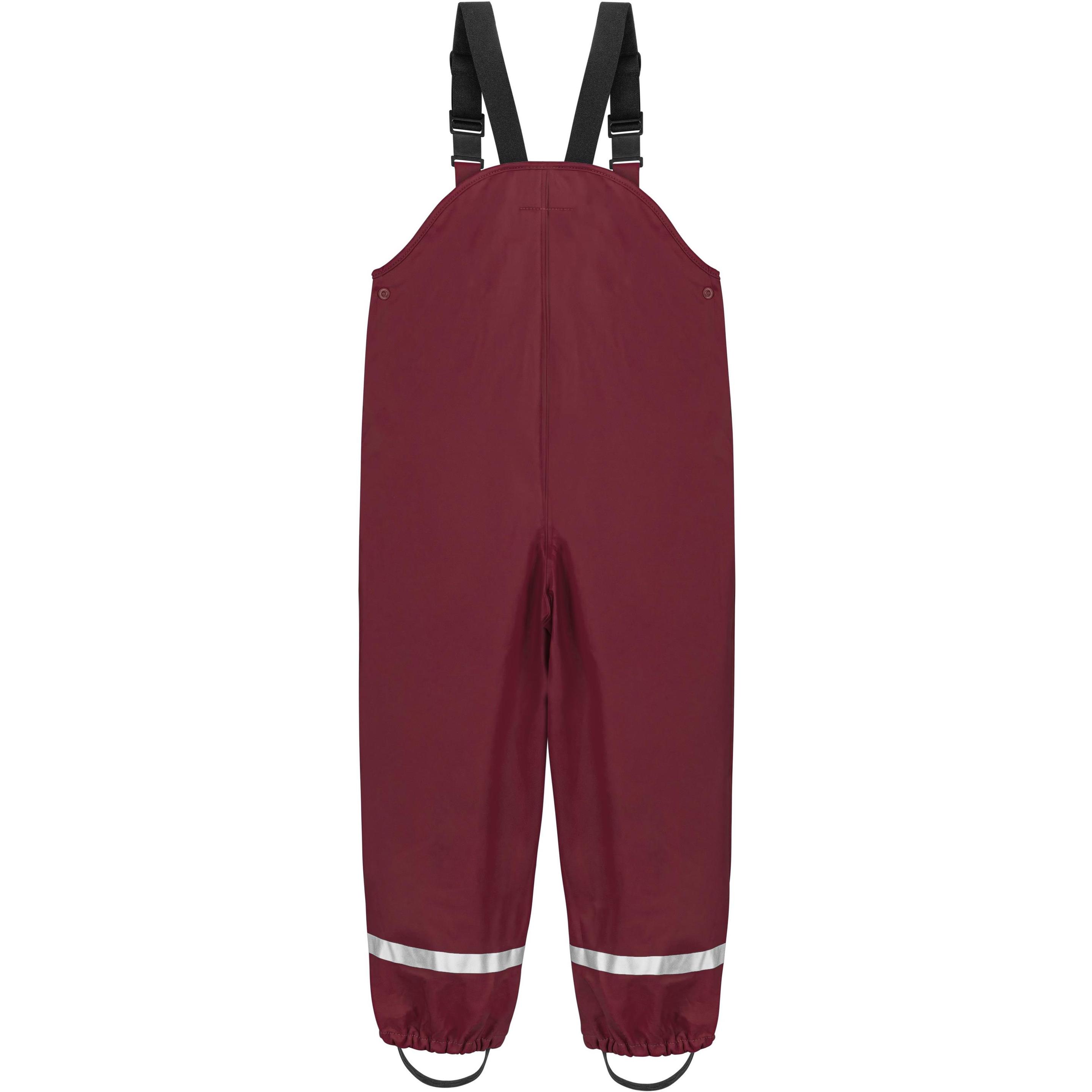 Thumbnail - Normani, Herren, Outdoorhose, Kinder Regenhose mit Hosenträgern „Skjolden“ - 9251 (116), Rot, 116