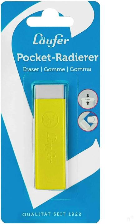 Produktbild Läufer L„ufer Kunststoff-Radierer Pocket 2, gelb