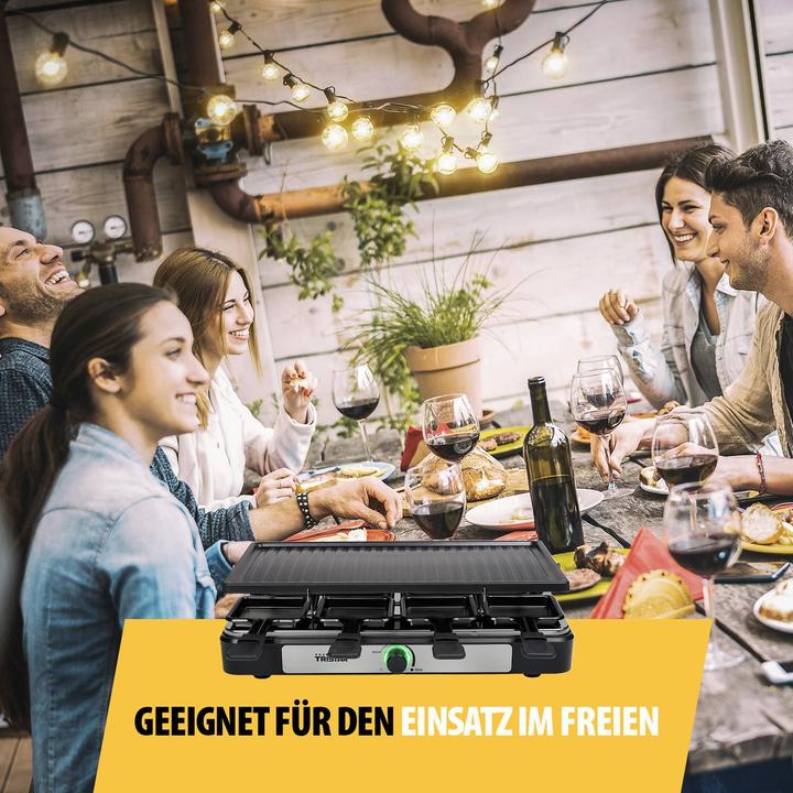 Produktbild Tristar Gourmetstel RA-2746 - Gourmetset Raclette 8 personen - Met regelbare thermostaat - Zwart/RVS