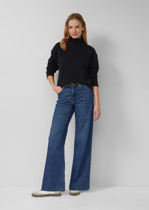 Produktbild s.Oliver Sweatshirt Feinstrick-Pullover mit hohem Rollkragen (36)