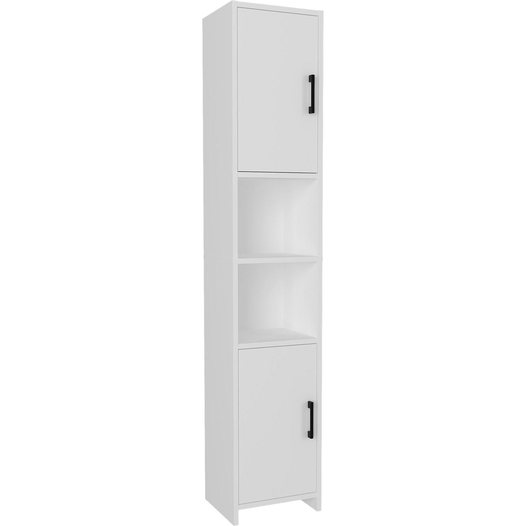 En.Casa, Regal, Hochschrank Rautrina 180x35x30 cm Weiss (180 x 35 x 30 cm)