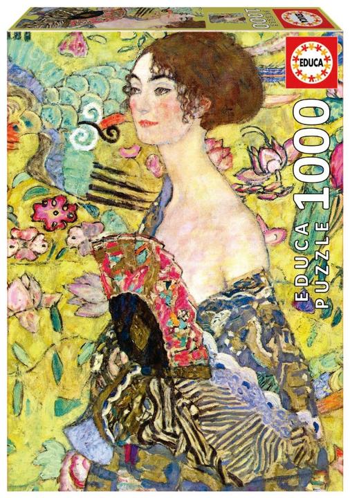 Actual product image Educa 19932 Πάζλ 1000Τεμ. Lady With A Fan, Gustav Klimt (1000 pieces)