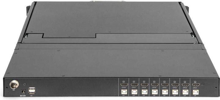 Actual product image Digitus Modular console with 19 TFT48.3cm 8Port KVM Touch 8 x HDMI, HD resolution, US keyboard