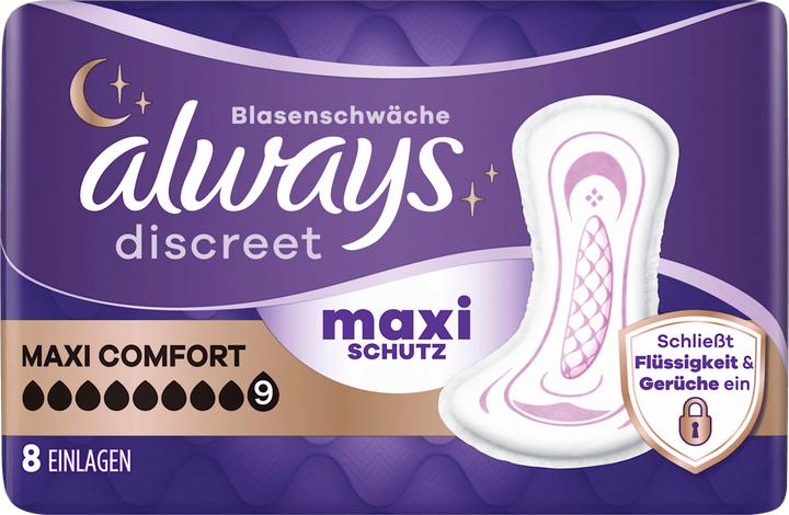Actual product image Always Discreet Inkontinenz Maxi Comfort 8 Hygieneeinlage 8 Stück (8x)