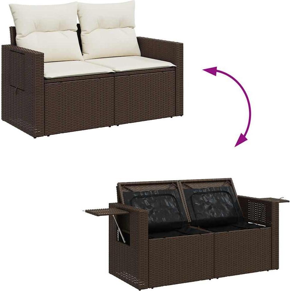 VidaXL, Gartenlounge, 10-tlg. Garten-Lounge-Set mit Kissen