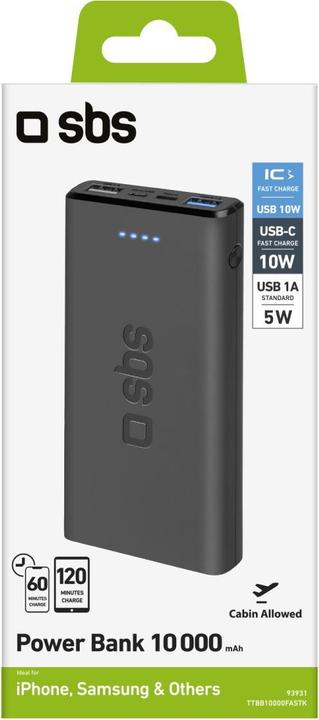 Immagine prodotto SBS Banca di alimentazione (10000 mAh, 5 W, 37 Wh)