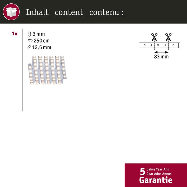 Image du produit Paulmann MaxLED 500 Stripe (Blanc chaud, 250 cm, Intérieur)