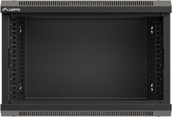 Produktbild Lanberg 19 6HE 540x350 schwarz Wandmontage Rackschrank mit Glastür (Flat Pack) (10.86 HE, 19 Zoll Rack)